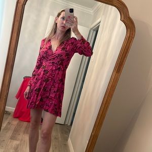 Pink floral dress